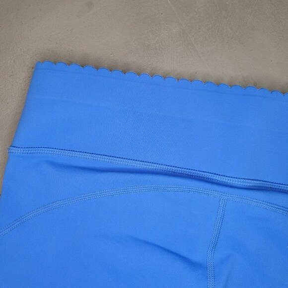 [NWOT] NEW BALANCE X J.CREW Capri Leggings Blue Scallop Waist Size S - Picture 6 of 7